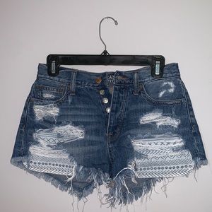 American Eagle distressed jean shorts
